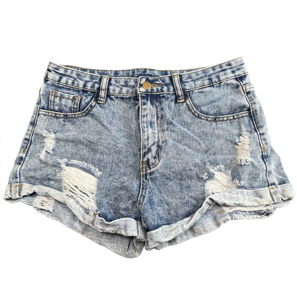 SHEIN Distressed Jean Shorts